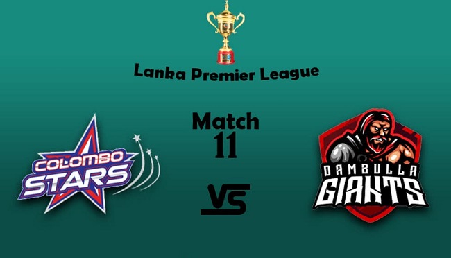 Colombo Stars vs Dambulla Giants 11th Match Prediction