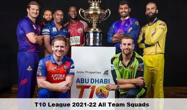 T10 League 2023-22 All Squads