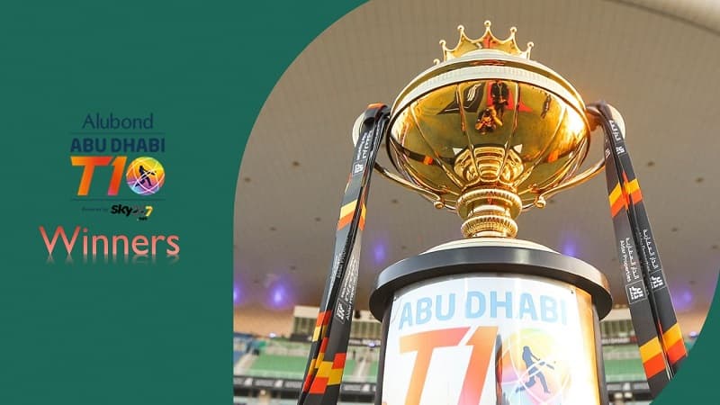 T10 league winners list for the entire 2017-2023 season, prize money winners