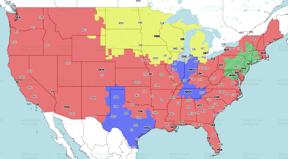 NFL Week 13 Coverage Map TV Schedule for CBS, Fox Regional Broadcasts