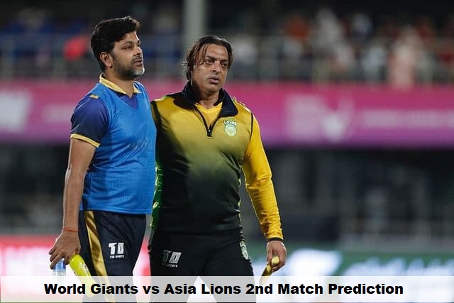 World Giants vs Asia Lions Match 2 Prediction