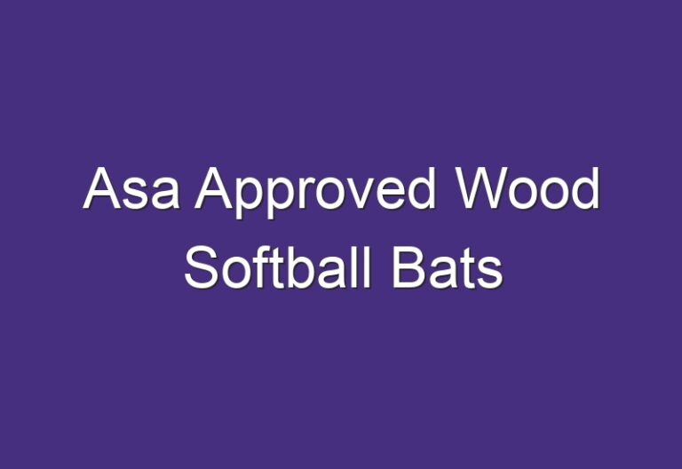 Asa Approved Wood Softball Bats