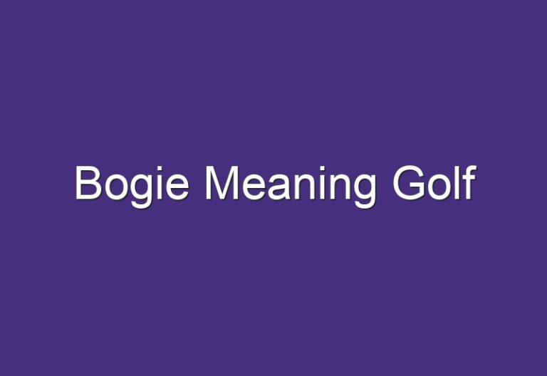 bogie-meaning-golf